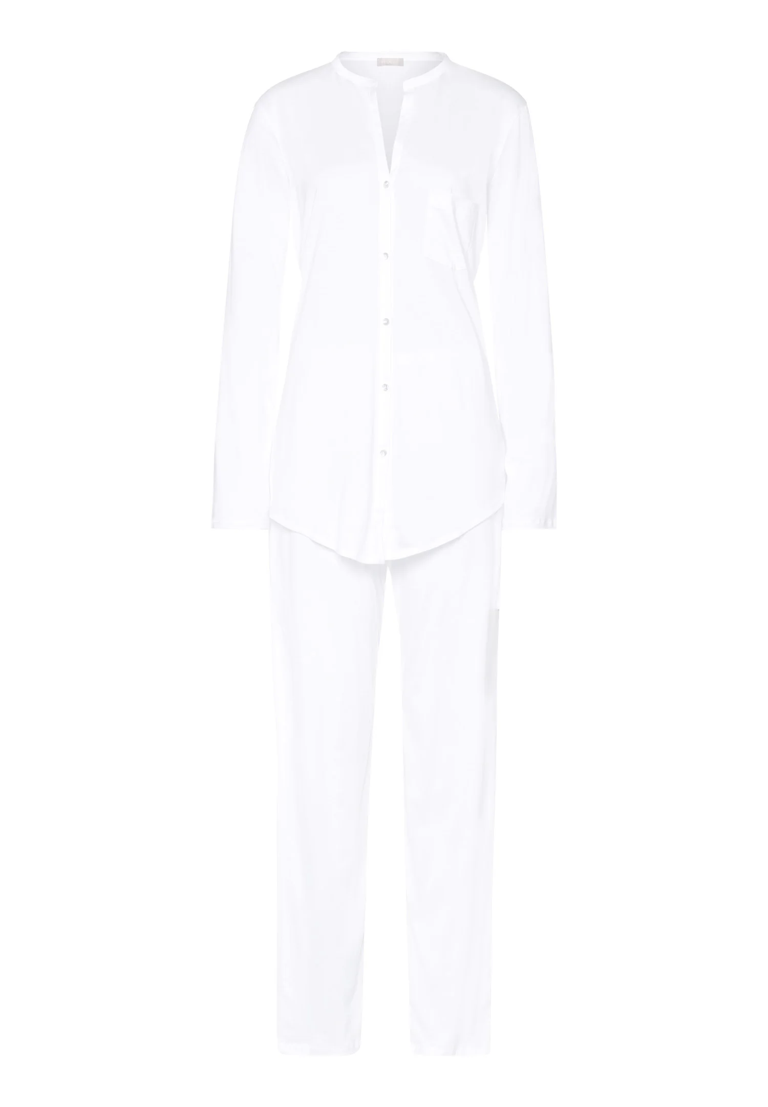 HANRO Cotton Deluxe Long Sleeve Button Front Pajama
